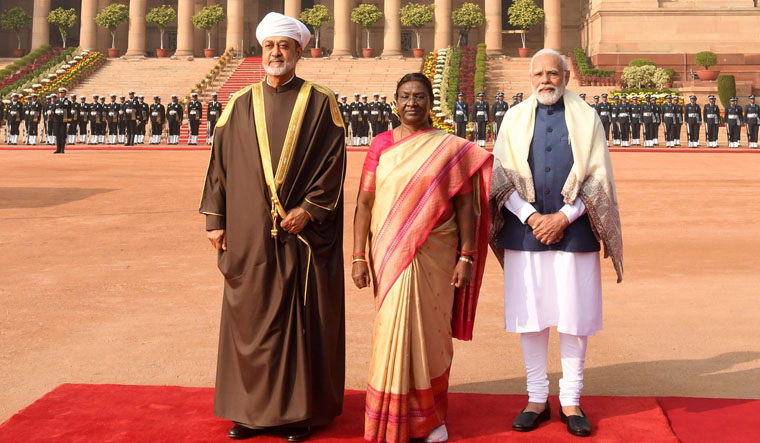 Oman Sultan at Rashtrapati Bhavan